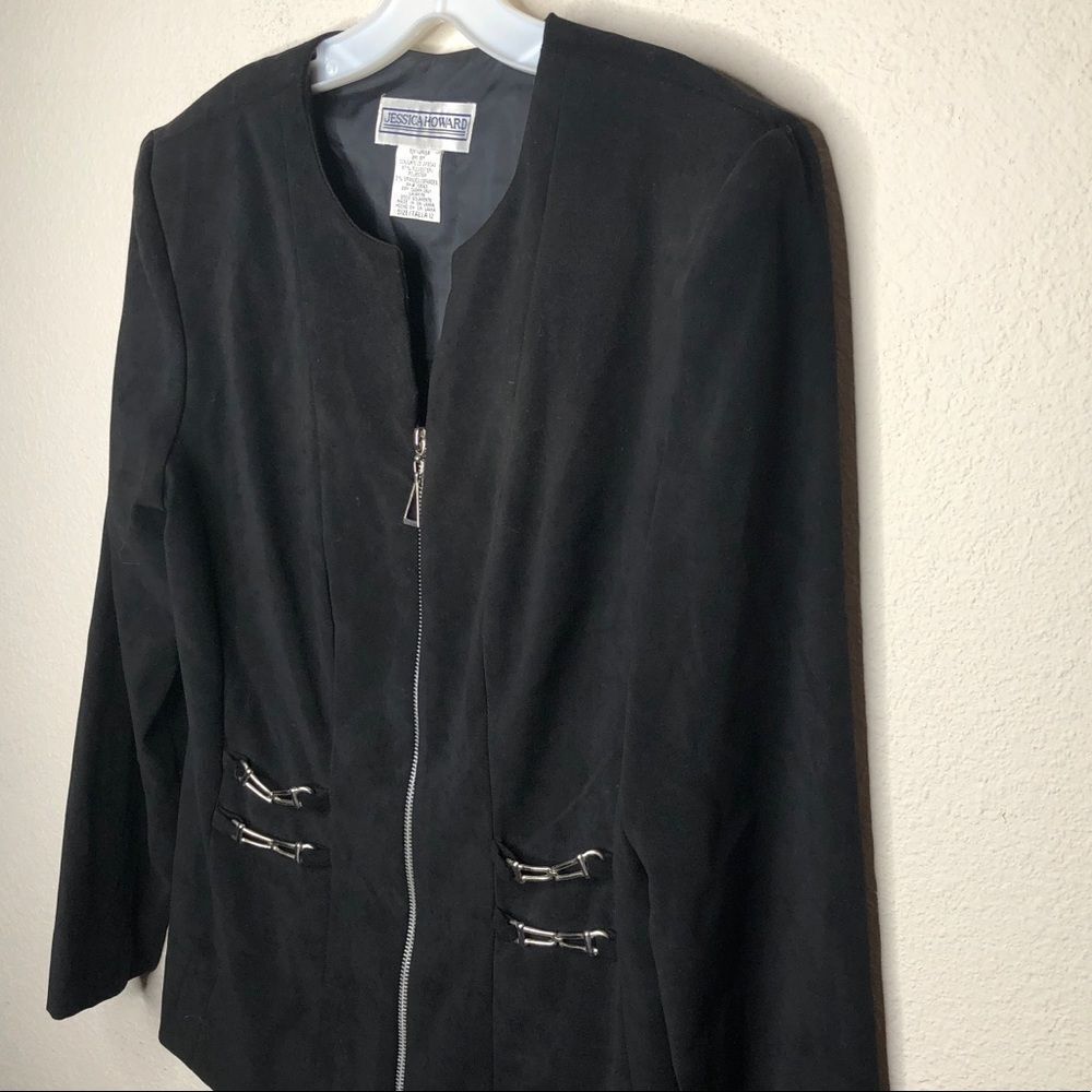 Vintage Jessica Howard Zip Jacket Black‎ - Picture 3 of 8
